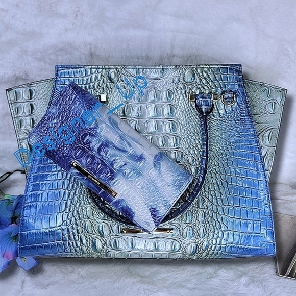 NWT Brahmin SET 2 PCS NWT Designer Purse Bag Wallet Italian Leather Designer - Picture 15 of 15